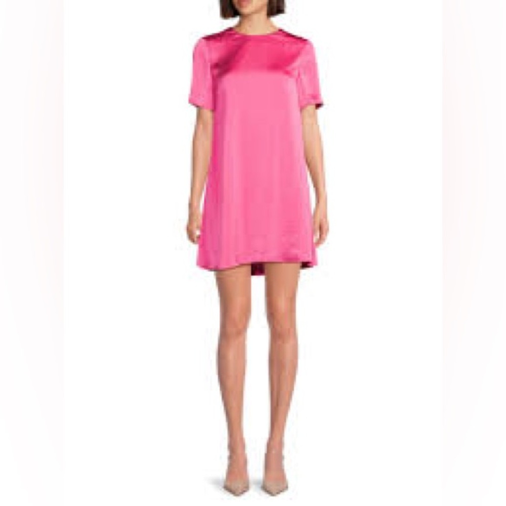 ❤️NWT THEORY Pink Satin Dress Size L